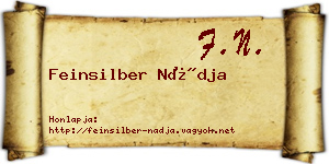 Feinsilber Nádja névjegykártya